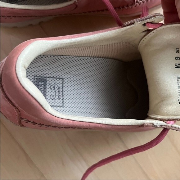 Bally Gulf 03 Leather Golf Laced Sneaker Shoes in Salmon Pink and White 6M - Picture 14 of 14